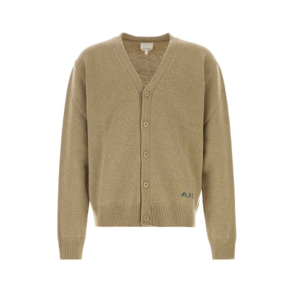 A.P.C. Men Beige Wool Kevin Cardigan